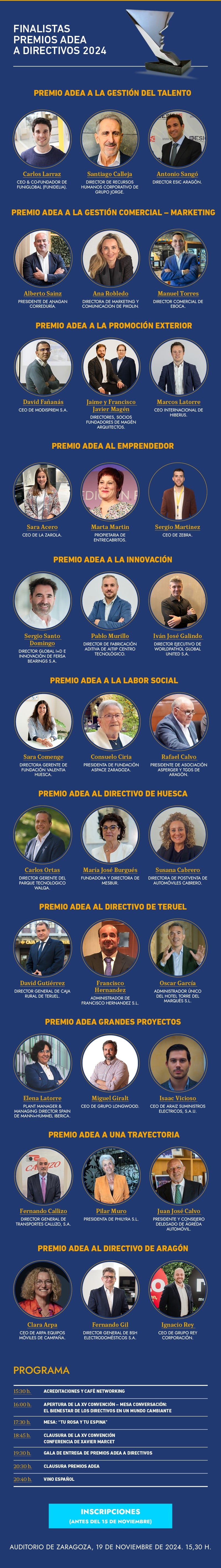 Finalistas premios ADEA