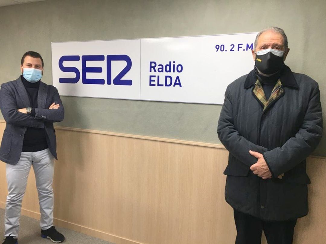 Baldomero Giménez y Paco Sogorb, director Radio Elda y presidente jurado Premios Radio Elda