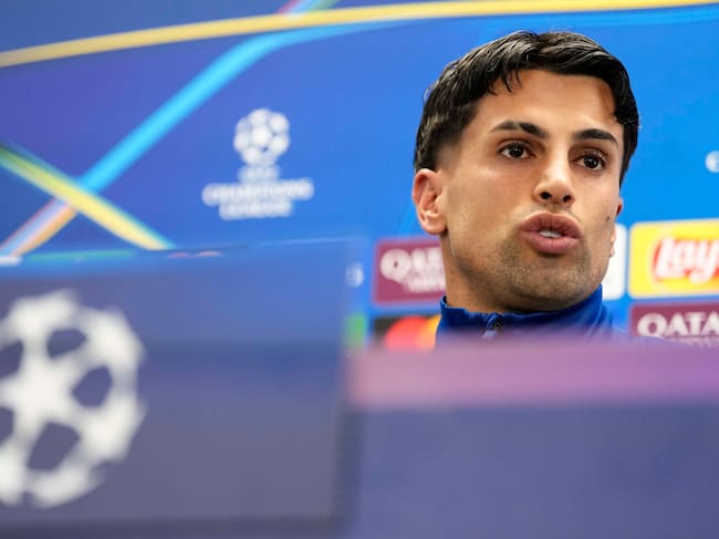 Joao Cancelo, en la rueda de prensa previa al Barça-Atlético de Champions