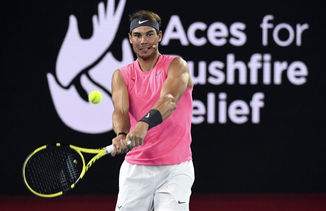 Nadal, durante el evento &quot;AO: Rally for Relief&quot;.