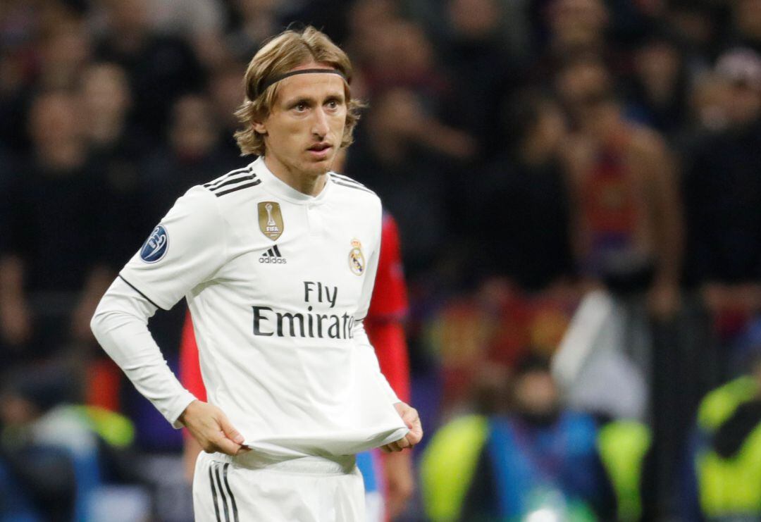 Luka Modric durante el partido contra e CSKA de Moscú. 