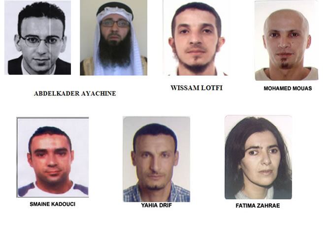 Fotografías de los seis detenidos por la Guardia Civil pertenecientes a una célula islamista