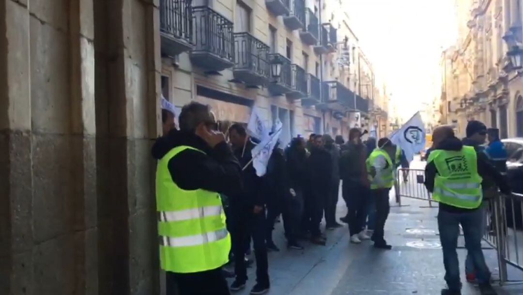 Protesta policial en Salamanca.