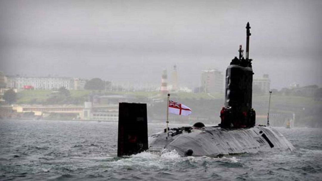 Un submarino de la Royal Navy en aguas de Gibraltar