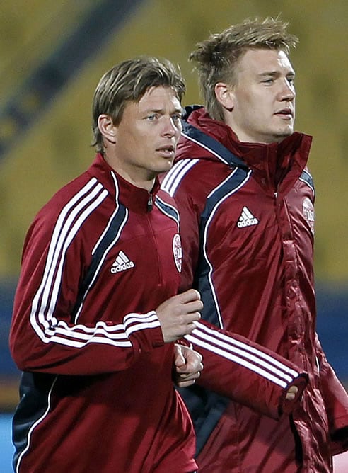 Brendther y Tomasson entrenan con la selección danesa