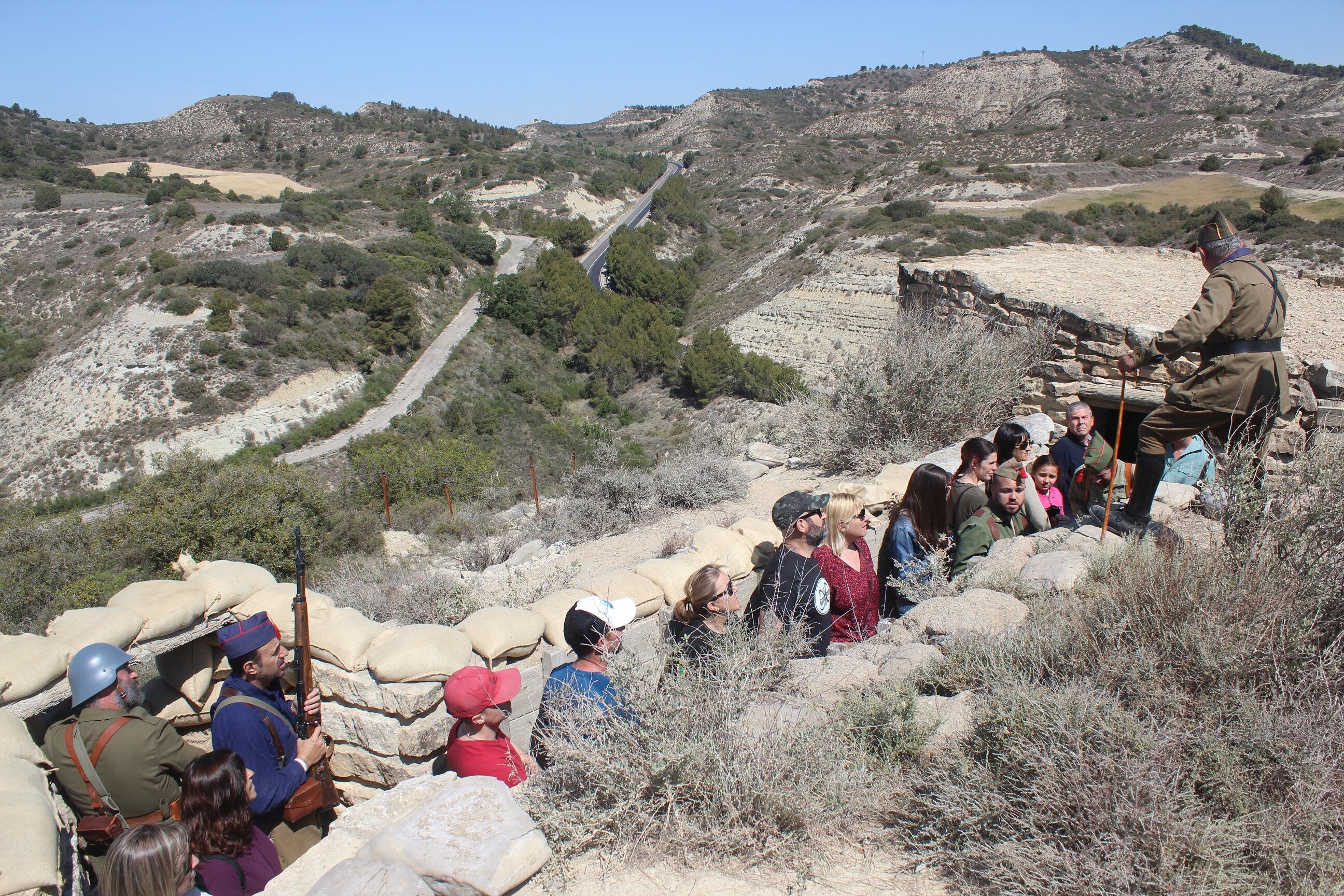 Recreación de las ruta Orwell en la sierra de Alcubierre
