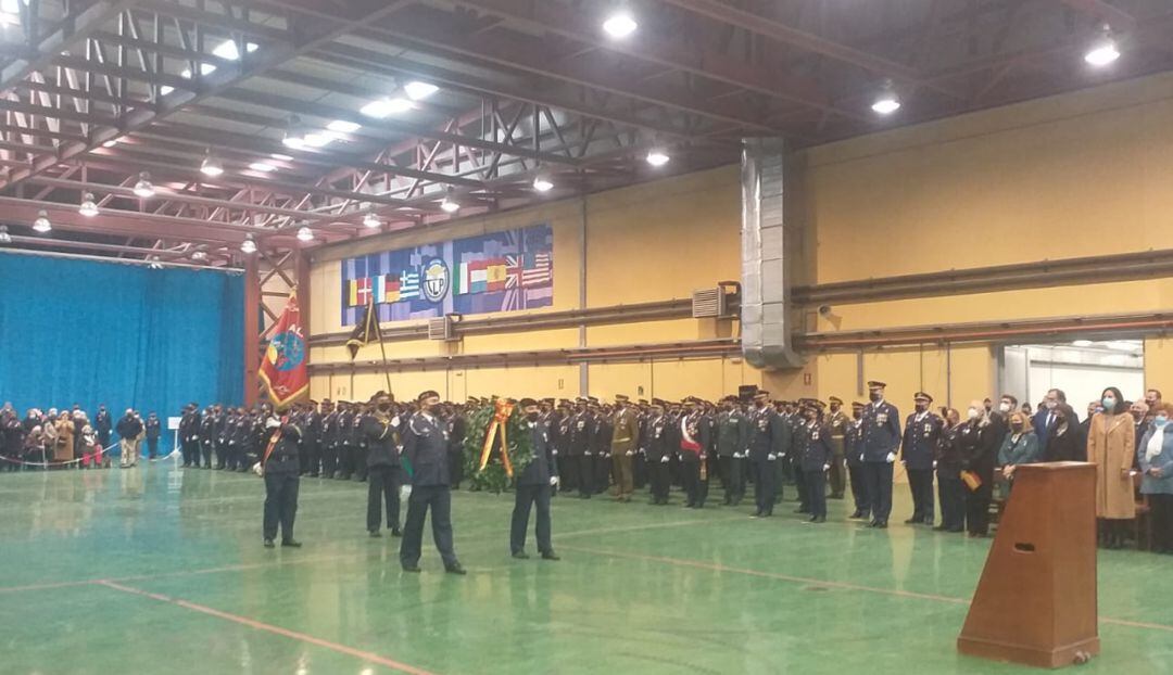 Un momento del acto celebrado en la Base Áerea