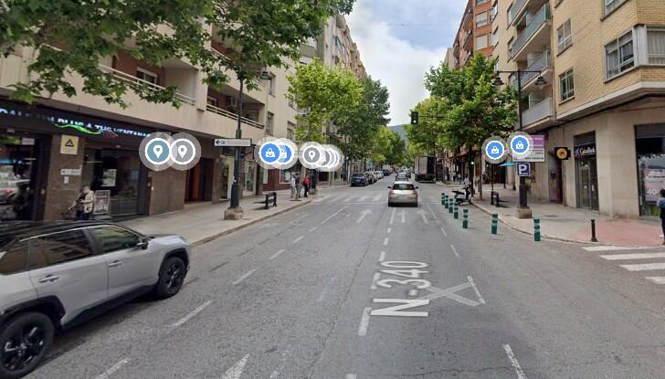 Una imagen del inicio de la calle Santa Rosa donde se ha registrado el atropello.