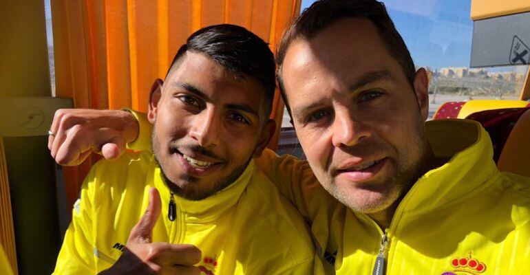 Los jugadores del Real Jaén Juan Carlos y Dani Fragoso.