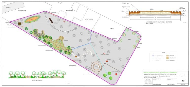 Plano de las obras que se van a realizar en el colegio Soler i Godes