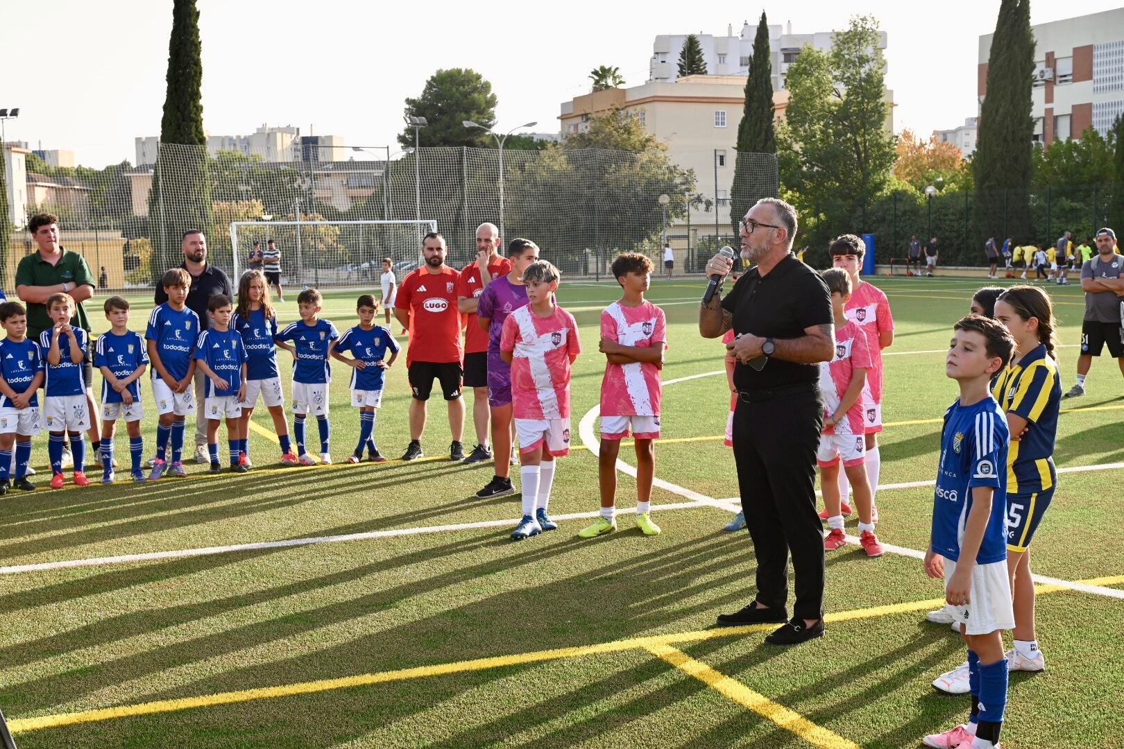 Tomás Sampalo durante la inauguración de las nuevas instalaciones deportivas de San Ginés