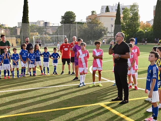 Tomás Sampalo durante la inauguración de las nuevas instalaciones deportivas de San Ginés