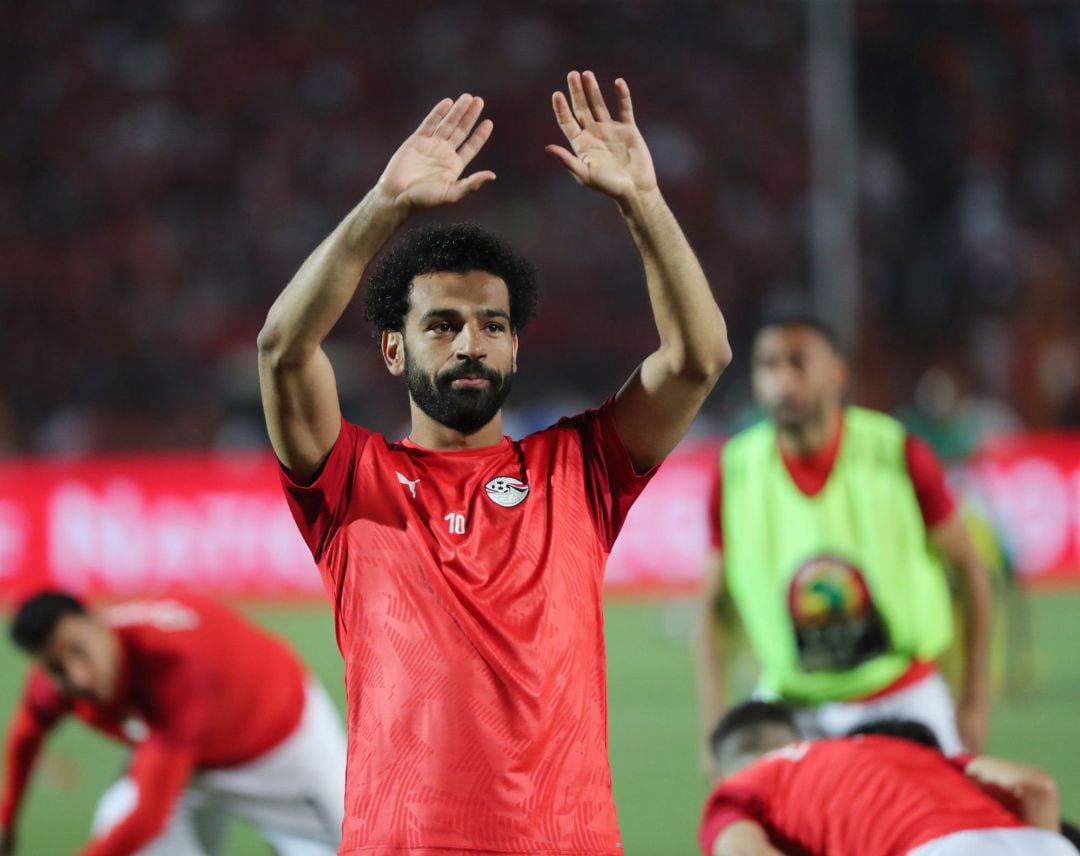 Salah, durante un partido de la Copa África