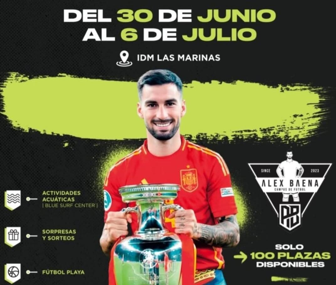 Cartel del Campus Álex Baena que se celebrará en Roquetas de Mar.