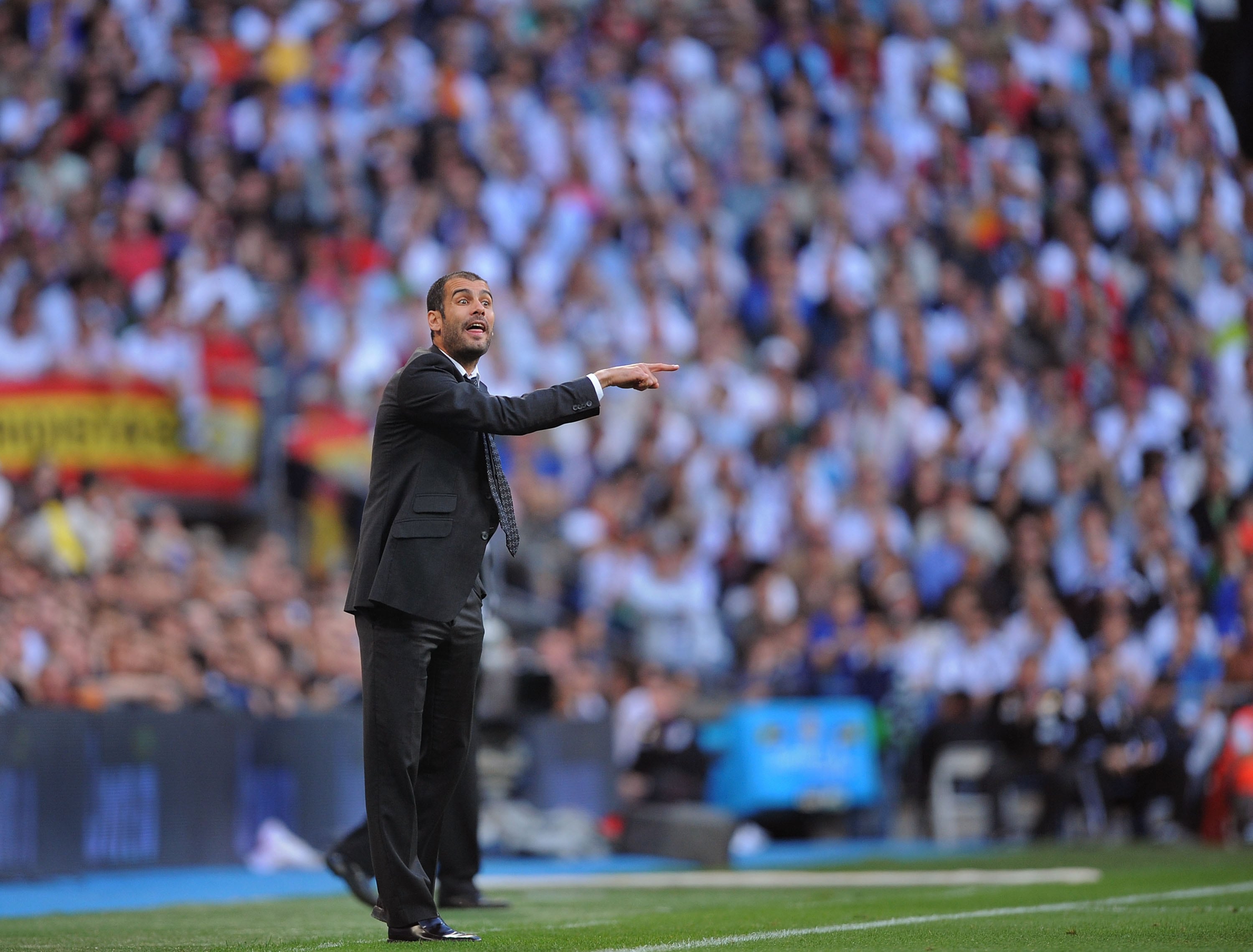 Guardiola en el Bernabéu, en 2009