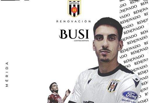 Busi, jugador del AD Mérida