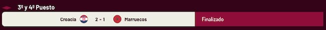 Tercer y cuarto puesto del Mundial de Qatar 2022.