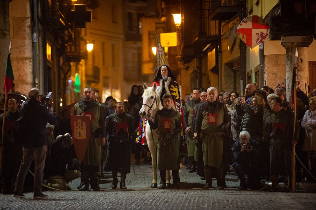 Imagen de la llegada de la Reina Juana I de Castilla el pasado año a Tordesillas