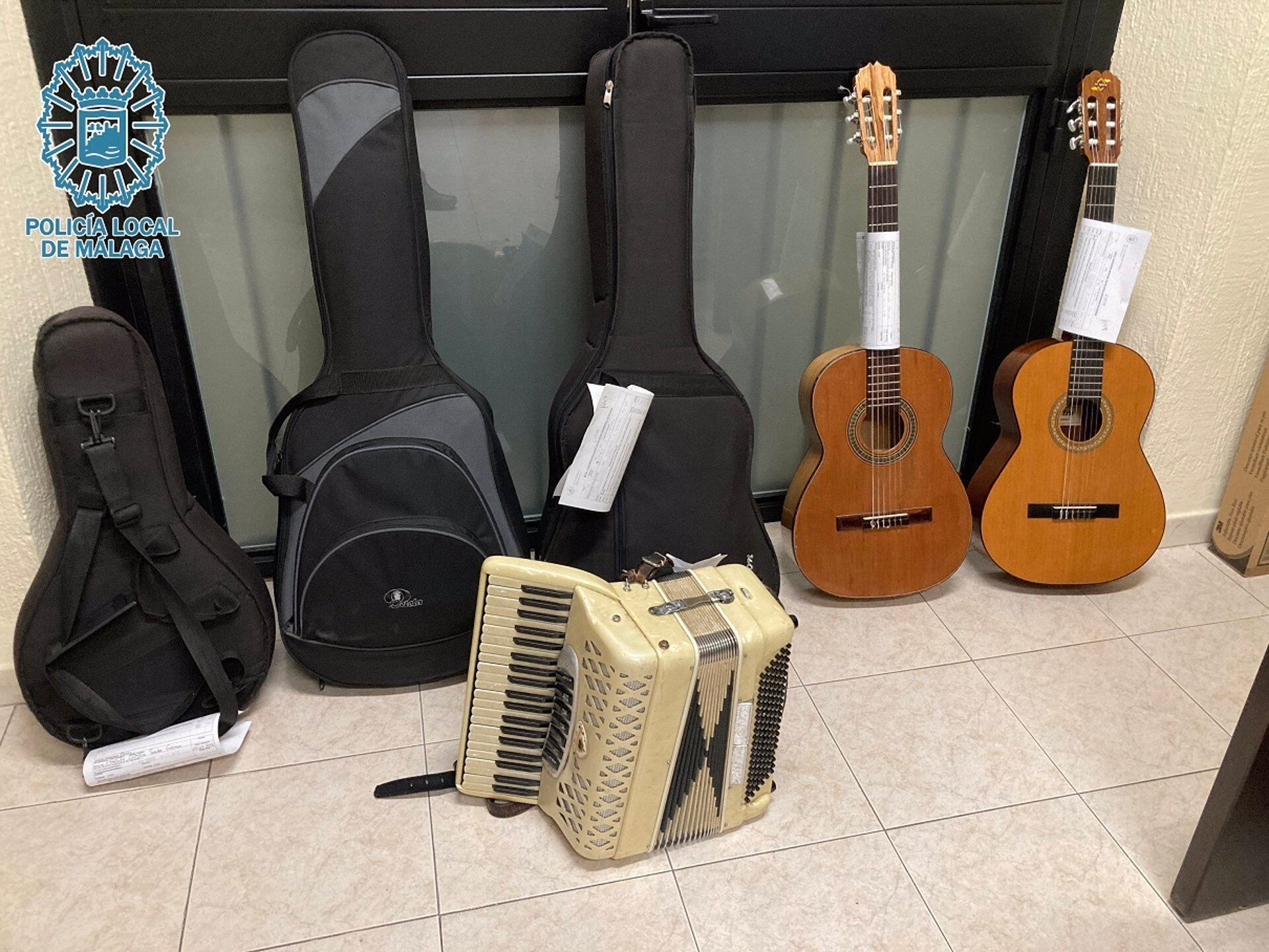 Los instrumentos que han sido incautados en Málaga