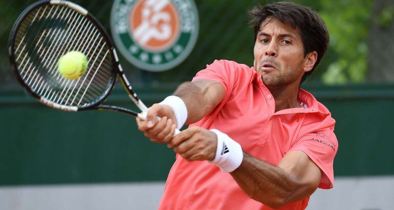 El español, en su partido de primera ronda de Roland Garros ante Taro Daniel.