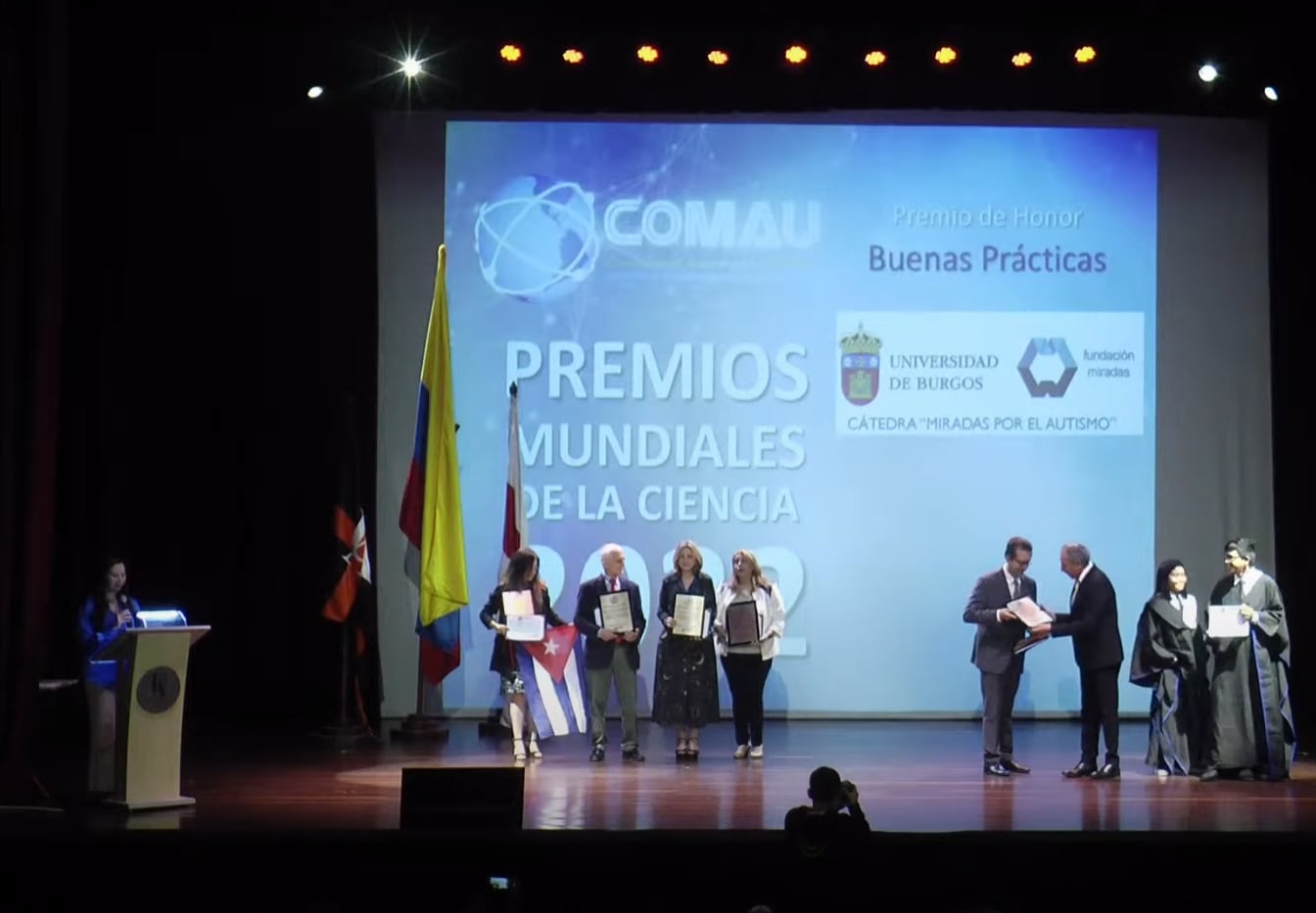 El Congreso Internacional de Neuropedagogía celebrado en Colombia ha entregado el premio Buenas Practicas a la Cátedra Miradas por el Autismo de la UBU