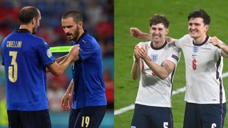 Chiellini y Bonucci con Italia y Maguire y Stones con Inglaterra