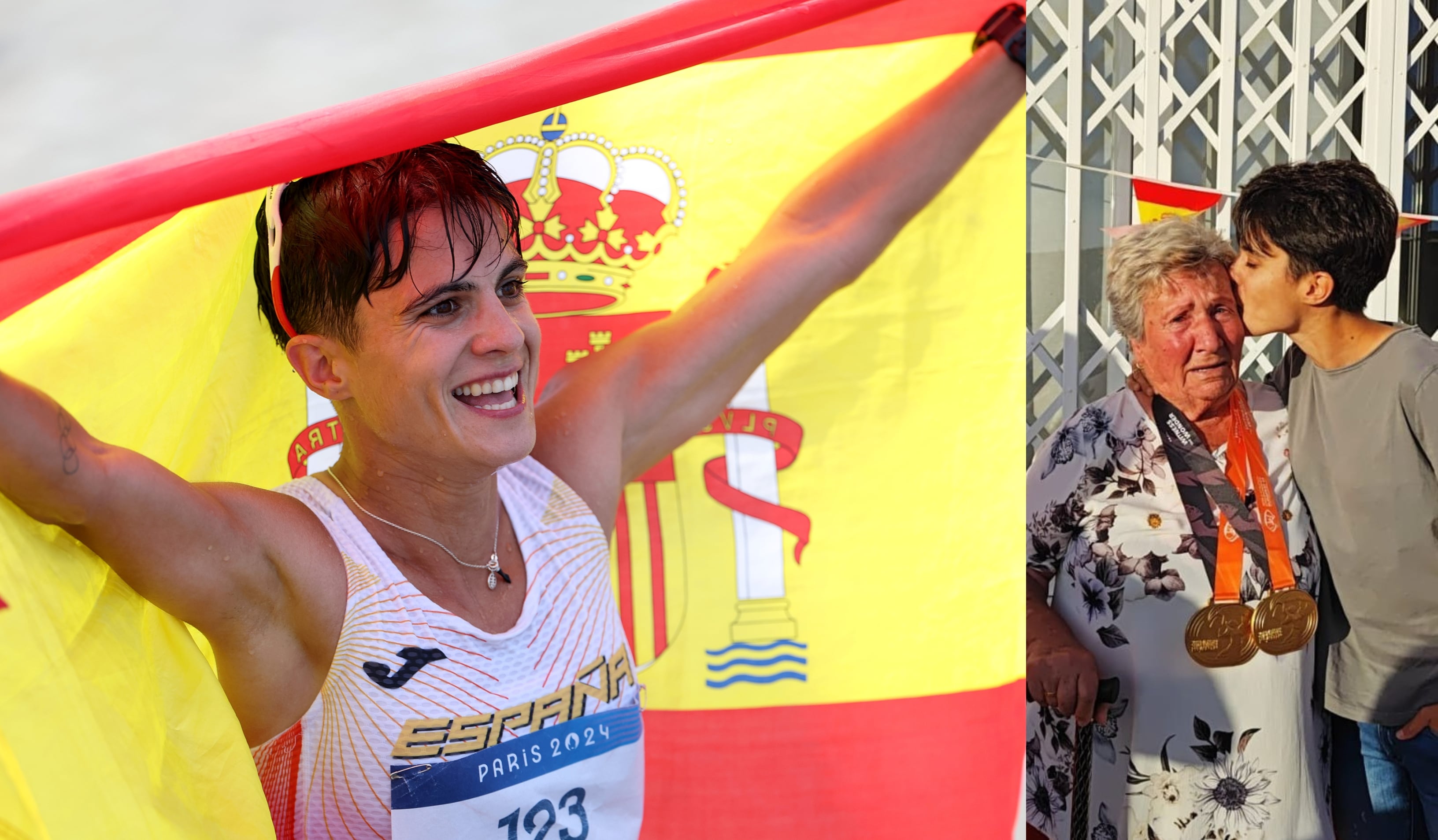 La abuela de María Pérez ya espera para colgarse la medalla que le faltaba: "Deja las pastillas y tómate un vino"