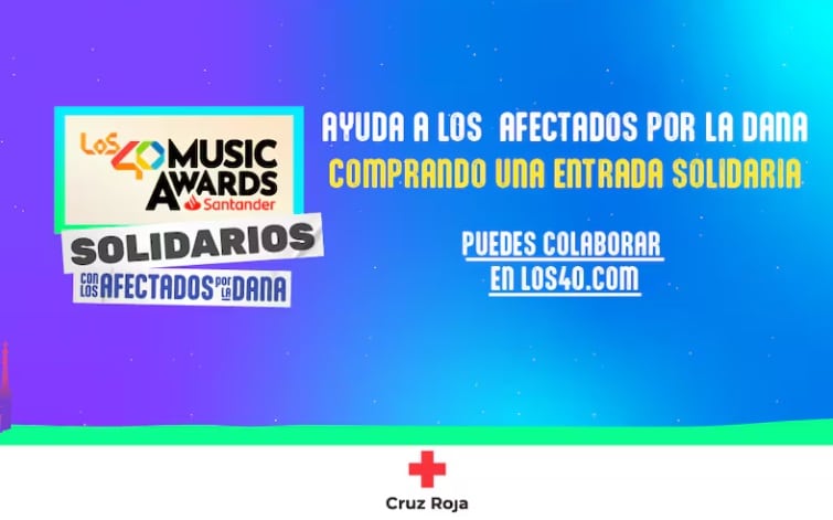 Ayuda a los afectados por la DANA con LOS40 Music Awards Santander 2024