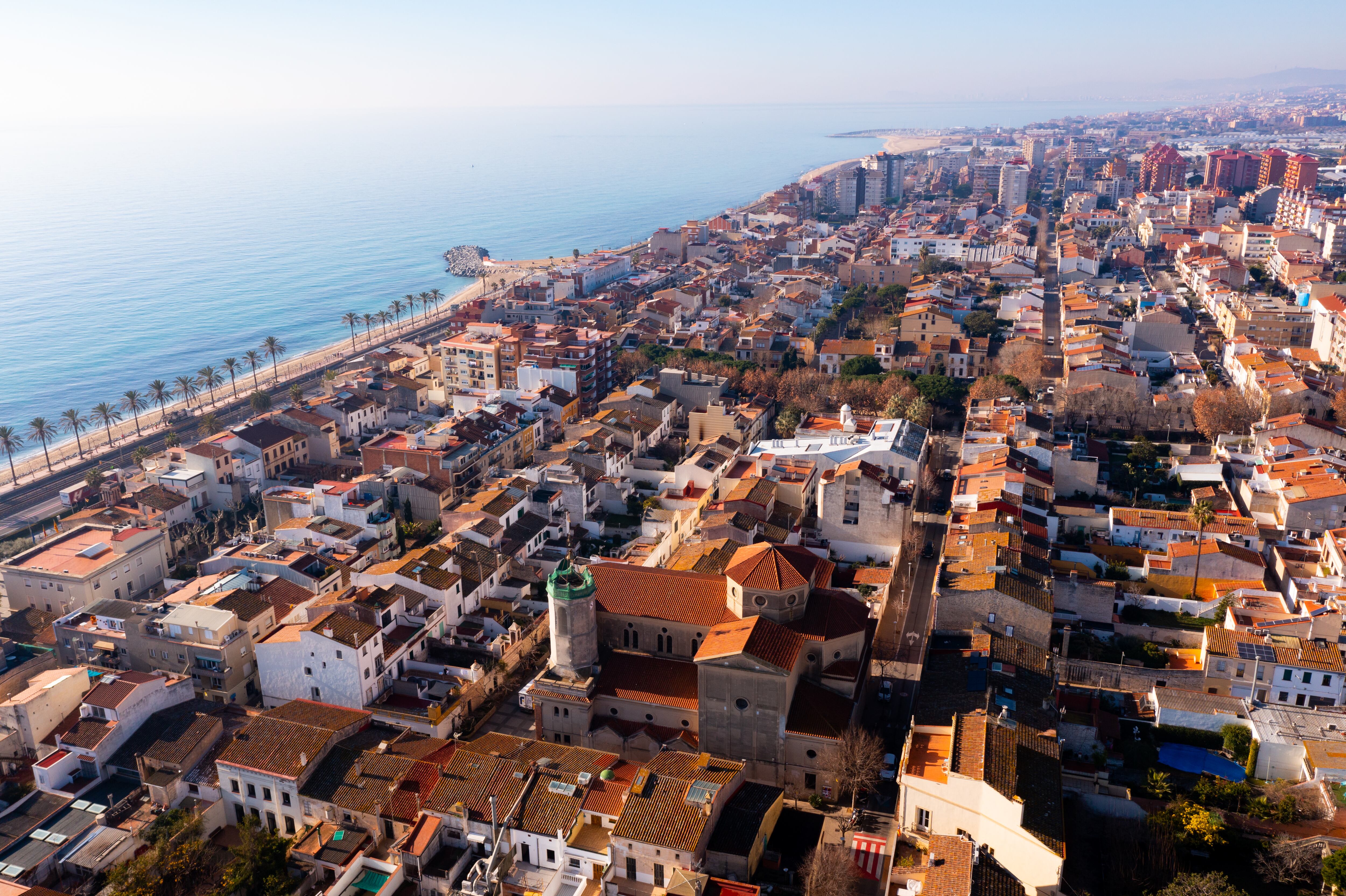 Vista aérea de Vilassar de Mar (Barcelona).