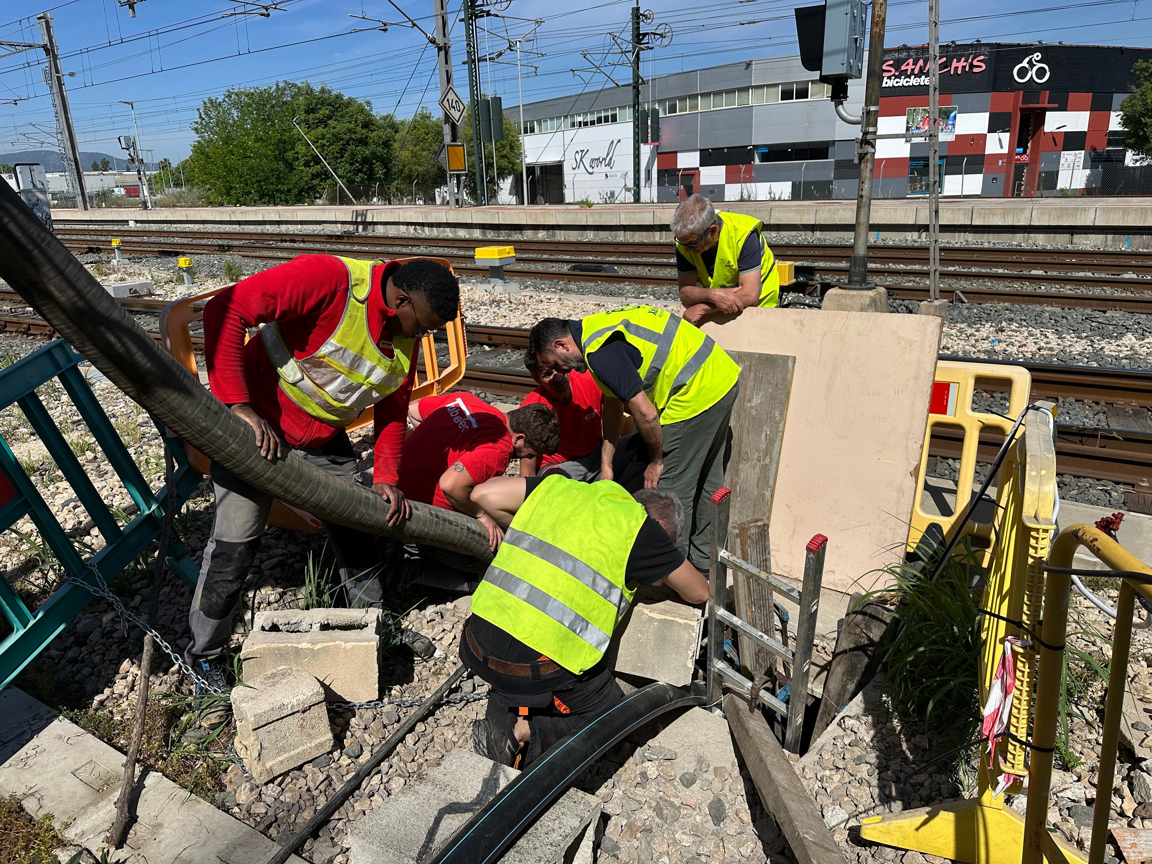 Trabajos en el colector de País Valencià