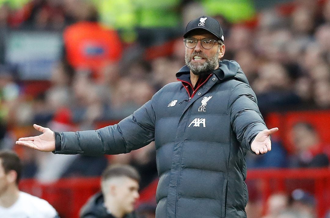 Klopp, durante el partido contra el United. 