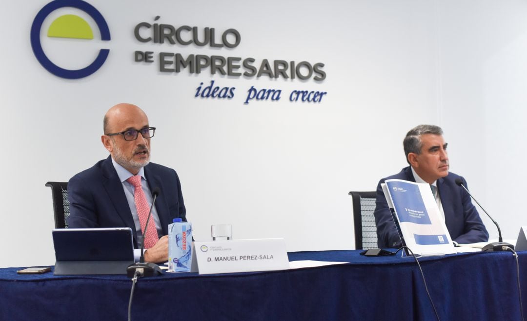 El presidente y vicepresidente del Círculo de Empresarios, Manuel Pérez Sala y Salvador Torres.