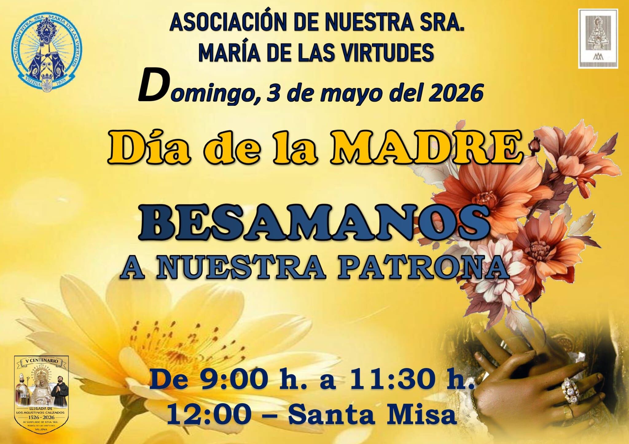 Cartel del besamanos del domingo