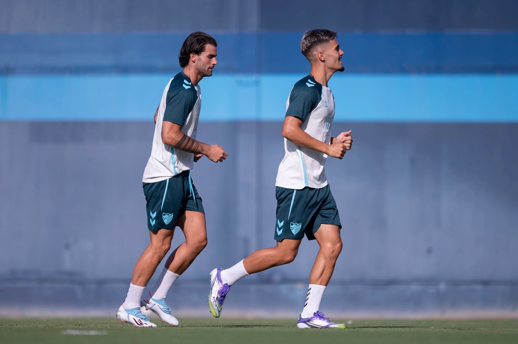 Jauregi entrenando en las Instalaciones de La Rosaleda