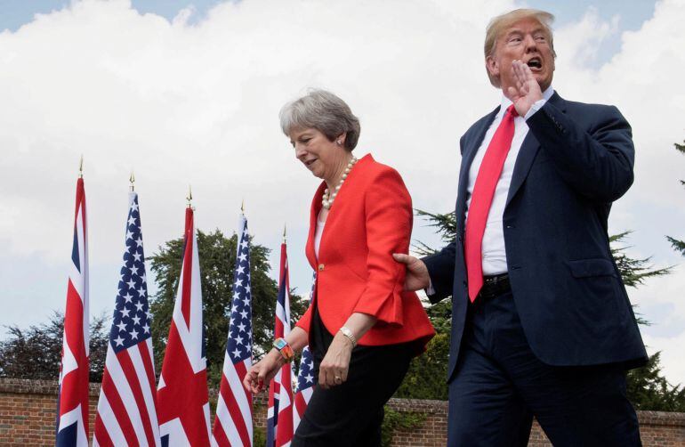 Theresa May y Donald Trump, el pasado viernes