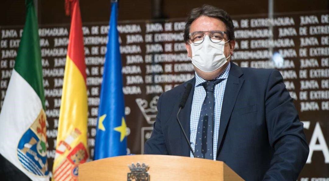 El consejero de Sanidad, José María Vergeles, en rueda de prensa 