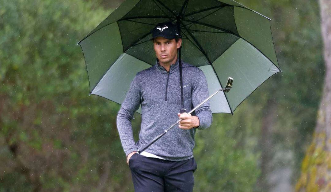 Rafa Nadal, durante su participación en el campeonato de profesionales del golf en Baleares.