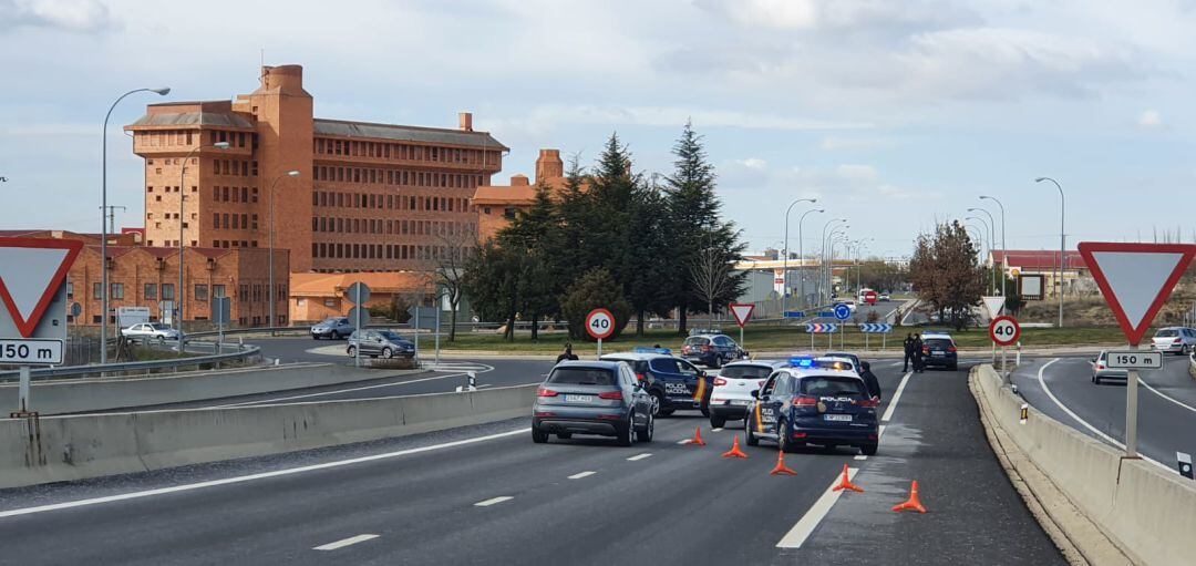 Control policial en Segovia 