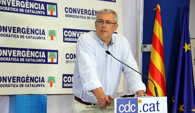 Jordi Sendra a la seu de CDC a Tarragona.