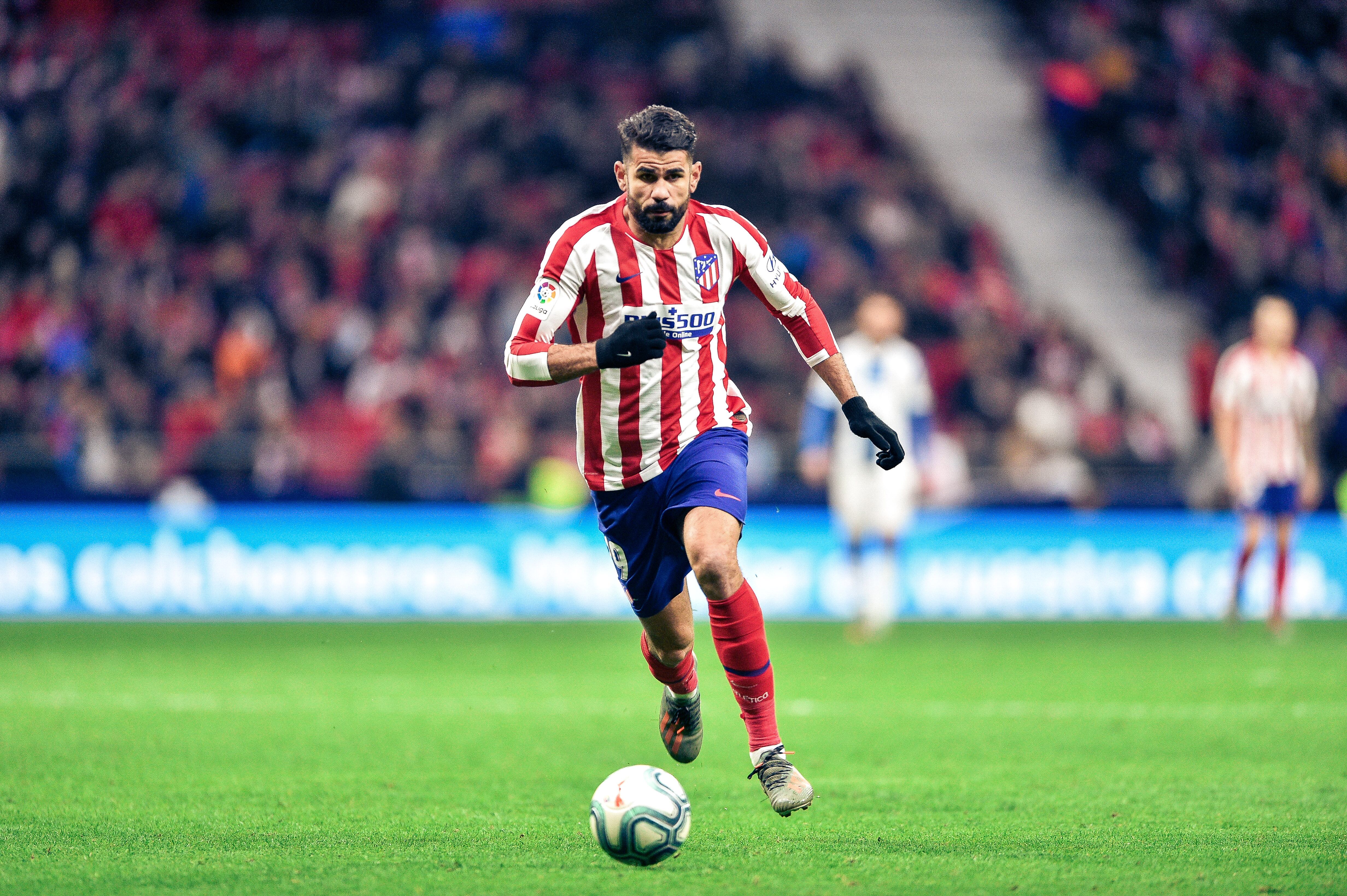 Diego Costa durante un partido del Atleti en el Wanda.