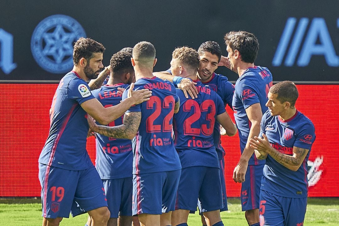 Suárez celebra el gol ante el Celta en la jornada 6 de Liga. 