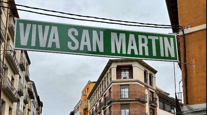 Cartel de Viva San Martín, que no pudo colgarse el año pasado