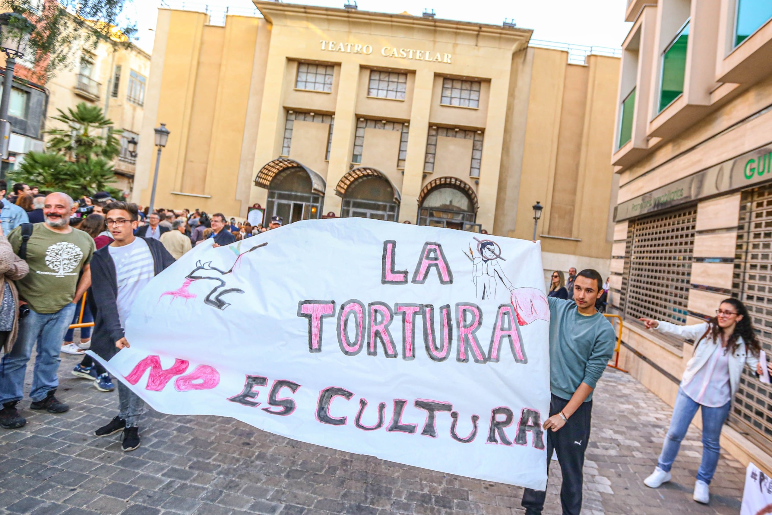 Imagen de archivo de una manifestación contra la tauromaquia en Elda