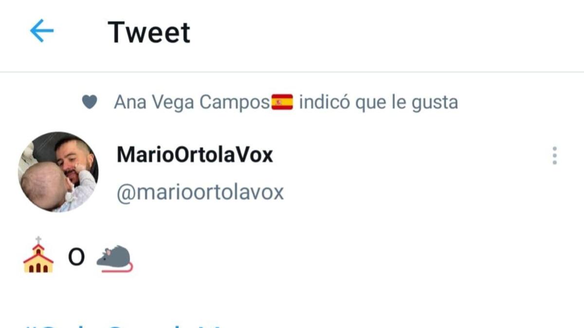 El portavoz de Vox en Alicante calienta en Twitter la campaña electoral madrileña