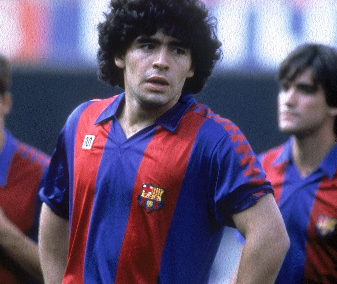 Diego Maradona, en su estancia en Barcelona entre 1982 y 1984.