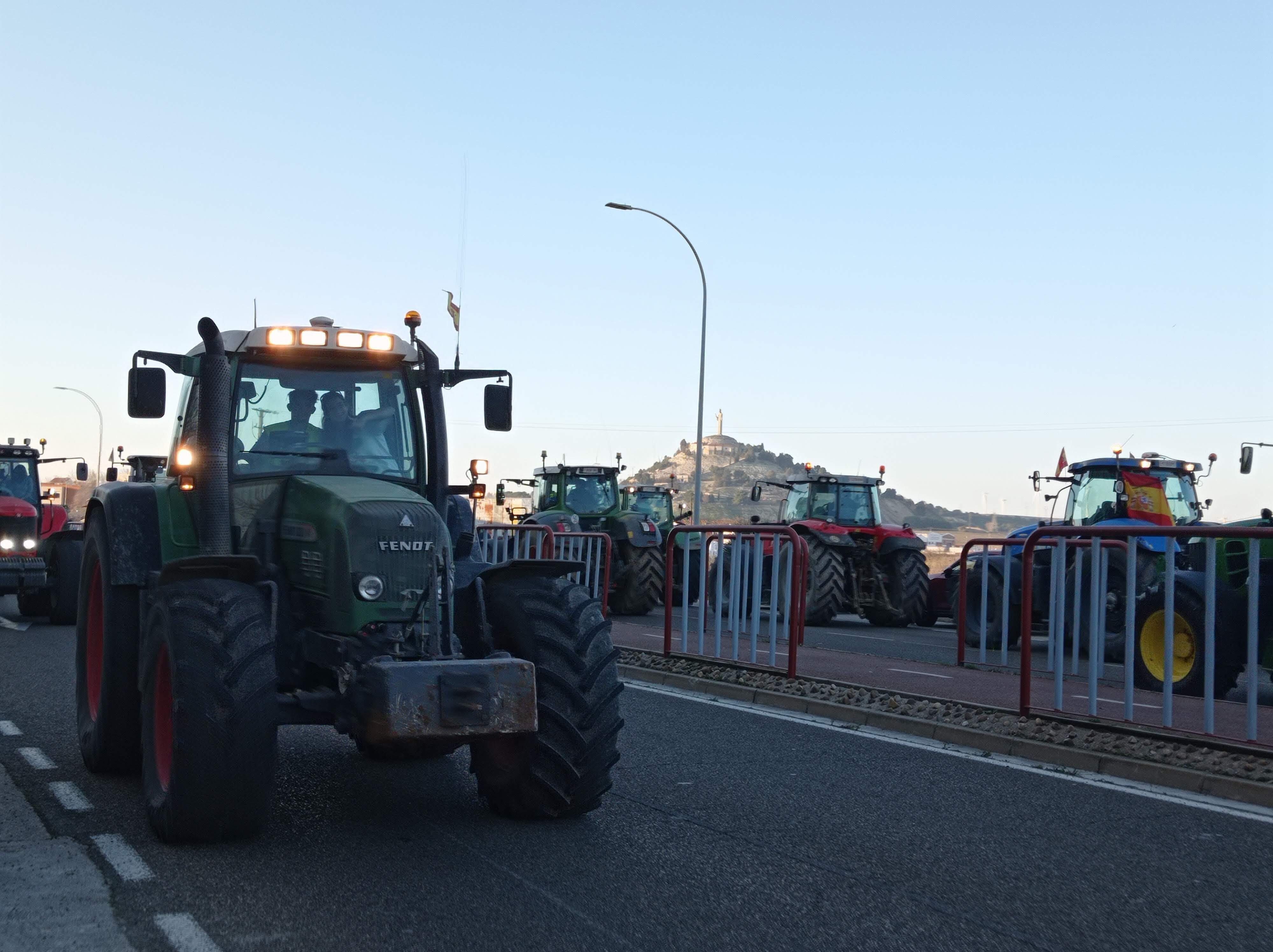 Imagen de la tractorada del 6 de febrero de 2024 en Palencia