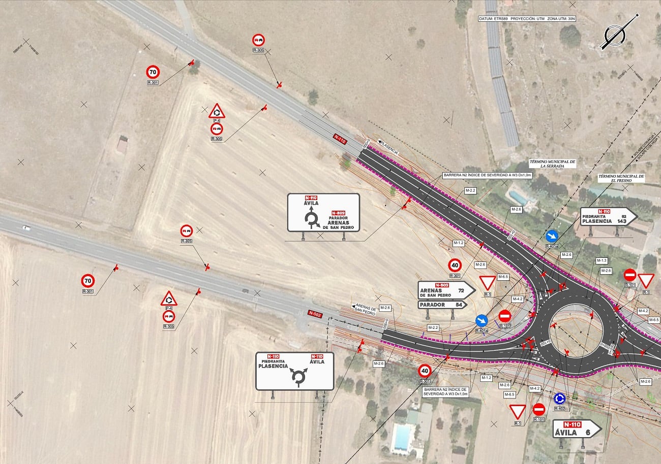 Infografía de la rotonda que estará situada en la intersección de la N-502 y la N-110