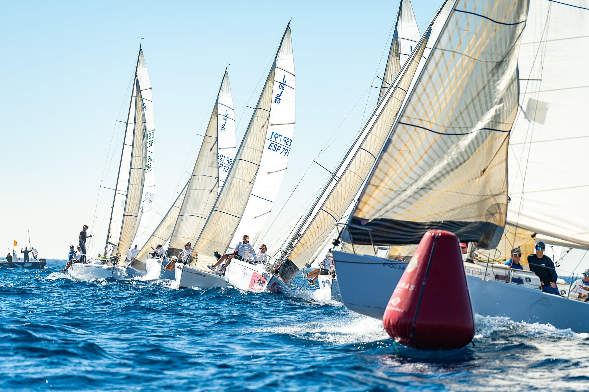 Participantes en la Copa de Canarias de J80, en Lanzarote.