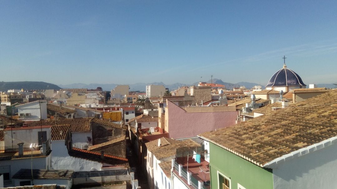 Vistas desde la terraza superior de la biblioteca municipal.