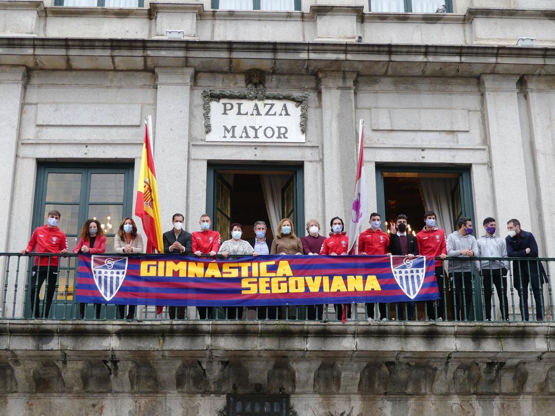 Recepción a la Gimnástica Segoviana en el Ayuntamiento